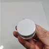 Vasetti cosmetici da 5 g Contenitore per crema Flacone in vetro trasparente/smerigliato con coperchi bianchi Coperchio interno in PP per crema viso/mani Gwaok