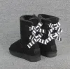 2021 Vente chaude Mode AUS U3280 Ruban Bow Femmes Bottes de neige Bottes chaudes en peau de mouton avec sac à poussière de carte d'étiquette Tan Noir Gris Chocolats Rouge Transport gratuit