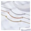 Pingente colares pingente colares colar designer luxo mulheres de aço inoxidável casal fl diamante jóias para pescoço sier ouro rosa c dhhs7