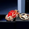 Porte-clés Mini voiture porte-clés alliage porte-clés pour hommes femmes décorations cadeaux de noël parfaits enfants jouet cadeau