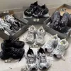 Сетчатые кроссовки Triple s Track 3xl Изношенная обувь Кроссовки Balencaiiga Paris 3xl Shoe Повышенная семейная мужская женская обувь с дышащим эффектом CB75L