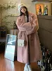 Kvinnors päls faux päls förtjockas varm lång faux pälsjackor Loose Warm Imitate Mink Coats Korean Fashion Winter Furry Jaqueta Women Luxury Overrock 231121