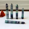 Naturlig färgglad fluorit Crystal Quartz Tower Quartz Point Fluorite Crystal obelisk Wand Healing Crystal 15 Storlekar CMBTT