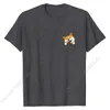 Męskie koszulki urocze shiba inu w kieszeni Akita Dog Lover Właściciel Kupony T-shirt męskie koszulki bawełna koszulka