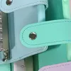 Macaron Color 6 Ring Binder PU Clip-on Notebook Leather Loose Leaf Cover Notebooks Journal Kawaii Stationery