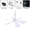 Other Home Garden Silent 6 Leaves USB Powered Ceiling Canopy Fan with Remote Control Timing 4 Speed Hanging for Camping Bed Dormitory Tent 230422