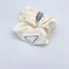 Puszyste włosy krawat damski relon scrunchie trójkąty tagi EMaliki kolorowe czyste kolory przędzy vintage vrsatile letnie gumki gumki duże ZB055 f23