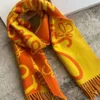 Lowees Scarf High Quality WomenNew Scarf Women's Winter Dual Use Classic Old Flower Graffiti Double Sided Cashmere Wool Brown Men's and Women's Shawl Neck