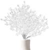 Fleurs décoratives tige de fleur artificielle perles acryliques Bouquets pics d'arbre Branches blanches brindilles