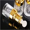 Clear Glass Essential Oil Perfume Bottles Liquid Reagent Pipette Bottles Eye Dropper Aromatherapy Plated Gold Silver Cap 20-30-50ml Who Xhri