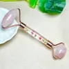 Charms Natural Rose Quartz Jade Roller Massager para Face Beauty Skin Care