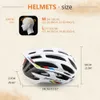 Cycling Helmets Ultralight Cycling Helmets Bicycle Helmet Electric Bike Helmet MTB Road Bike Safety Helmets With Tail Light MenWomen Safety Cap J230422