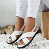 Sandals Womens Luxury Gladiator Casual Flat Shoes PU Low Heels Office Ladies Women Summer Sexy Black White Beach 230421