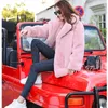 Manteau chaud en fourrure pour femme, vêtement d'extérieur, veste en peluche à revers, rose, fausse femme, pelucheux, hiver 2023