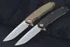 M7686 Flipper Folding Knife D2 Stone Wash Blade G10/Stainless Steel Handle Ball Bearing Outdoor Camping EDC Pocket Folder Knives