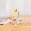 8ml Empty Clear Glass Car Perfume Bottles Air Freshener Bottle with Wood Screw Cap Hang String for Decorations Rvxwt