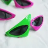Солнцезащитные очки Vivibee Green Red Glasses Fancy Party Festival Sunglasses Hip Hop Уникальные Y2K Roy Purdy Funny Shades 2022 Трендовый продукт J230422