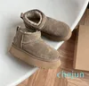 Australia Mini Platform Boots Designer Woman Thick Bottom Ankle Warm Fur Snow Boot windtight