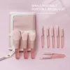 Outils de maquillage ensemble de pinceaux rose pêche 10 pièces pinceaux pour ombre à paupières doux pour la peau forte Force adhésive en poudre 231122