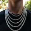 Partihandel stål silver och guld diamant tenniskedja 3mm 4mm 5mm VVS Moissanite Zircon Tennis Necklace