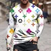남성 긴 슬리브 티셔츠 남자 디자이너 라운드 넥 셔츠 남자 남성의 여자 편지 인쇄 럭셔리 후드 의류 옷 스웨트 셔츠 크기 xs-6xl