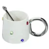 Vinglasögon te mugg stor kapacitet keramisk vatten porslin kaffekopp koppar muggar mjölk latte drickande