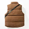 Мужские жилеты с воротником-стойкой, мягкий зимний жилет из хлопка с подставкой без рукавов, толстая подкладка для тепла