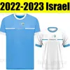 22/23 Israël WEISSMAN Soccer Jerseys 2023 Chemises de l'équipe de football nationale BARIBO ZAHAVI PERETZ GLOUKH KANICHOWSKY KINDA maison bule loin blanc