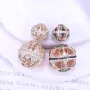 Stud Earrings Luxury Hollow Designer Colorful Zircon Two Side Ball Vintage Enthic Jewelry For Women Party Gift