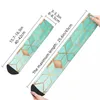 Meias masculinas Hip Hop Vintage Soft Gradiente Aquamarina Crazy Men's Unisex Design Art Street Style Style sem costura Crew Sock Boys Presente