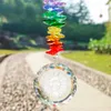 Garden Decorations H D Chakra Hanging Crystal Sun Face Prisms Fengshui Ornament Suncatcher Rear View Mirror Car Charm Window Decor 230422