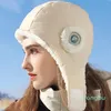 Béret pilote d'hiver en fausse fourrure pour femmes, chapeau d'extérieur, mode russe, peluche chaude et épaisse, résistant au froid, cyclisme