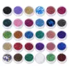 Acrylic Powders Liquids 60pcs/Set Nail Art Glitter Sequins Mix Blue Gold Silver White Colors Sugar Sanding Powder Pigment Dust Nail Supply Decorations 231121