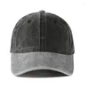 Bollkåpor Två ton pigment färgad baseball cap kontrast färg tvätt cowboy unisex vanlig tom justerbara lastbilshattar