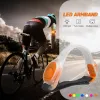 Brassard lumineux LED extérieur, Bracelet de sécurité nocturne, anneau lumineux d'avertissement pour course à pied, cyclisme, randonnée, sac à dos, bande lumineuse d'indication D4.0