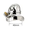 Serrure CB en métal pour hommes, serrure à pendentif en acier inoxydable, dispositif de chasteté ultra court, cage de chasteté pour hommes, diamètre interne, anneau de chasteté