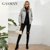 Giacche da donna GASMAN giacca primaverile moda casual Parka corto Cappotto con cappuccio in cotone sottile giacche da donna Capispalla caldo 21159 231122