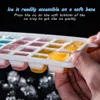 Glassverktyg Cube-brickor Silikonbotten förvaringsbox med lock BPA-fria mögelproducenter för coola drycker Bar Tillbehör 230422