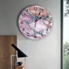 Wanduhren Marmor Lila Rock PVC Uhr Wohnzimmer Schlafzimmer Digital Home Decore Modernes Design