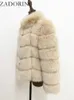 Kadınlar Kürk Faux Fur Zadorin Kış Giysileri Kadınlar İçin Kış Giysileri Stand Yaka Ekleme Uzun Kollu Kürk Matar Kadınlar Siyah Beyaz Kabarık Ceket Sahte Kürk Mağazalar 231121