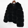 Casaco feminino de pele falsa artificial, jaqueta de inverno de luxo, elegante, grosso, quente, roupas de rua, raposa falsa, coelho, moda 231121