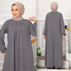 Etniska kläder 2023 veckade långa klänningar Muslim sätter turkisk aftonklänning Lady Marockan Kaftan Abaya Dubai Caftan Abayas Arabiska hijab 2xl