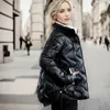 Vrouwen Trenchcoats 2023 Winter Mode Brood Dons Katoenen Parka Vrouwen Helder Gezicht Stand Kraag Katoen Gewatteerde Jas