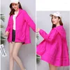 Women's Trench Coats Summer Korean Fashion Sun Protection Clothing Women Loose UV Jacket Ice Silk Shirt Hooded Coat
