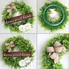 Decorative Flowers 44cm Wreath Christmas Wall Decorations Small Fresh Nameplates Artificial Round Garland Door Hangers