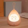 Veilleuses lumineuses avec contrôle par capteur, lampe à Induction humaine, Animal mignon, pour chambre d'enfants, Rechargeable par USB, mur LED en Silicone