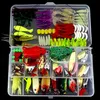 136 pz Kit Richiamo di Pesca Misto Minnow Popper Spinner Cucchiaio Richiamo Con Gancio Isca Esca Artificiale Pesce Richiamo Set Pesca out227313l