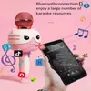 Microfoni Microfono Karaoke Giocattolo Bluetooth senza fili portatile Regalo per feste di compleanno per bambini e adulti (blu e rosa) Famiglia KTV (blu)