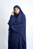 Etnische kleding Eid Moslimvrouwen Hapering Lang Khimar Paryer kledingstuk 2 -delige set Abaya -jurk Volledige omslag Islamitische Kaftan Jilbab Djellaba