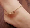 Braccialetti con cavigliere con ciondolo infinito con catena classica da 8 piedi Sandali a piedi nudi Gioielli per le donne Bracciale alla caviglia per feste in piscina sulla spiaggia GB1692 LL